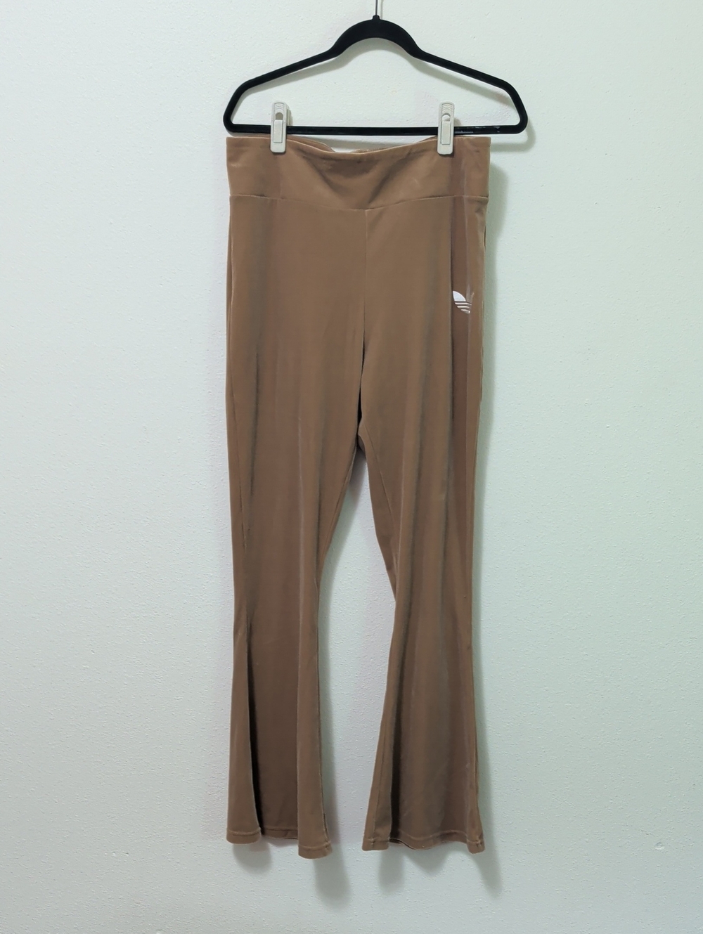 adidas Women’s Tan Flare Leggings with Trefoil Logo